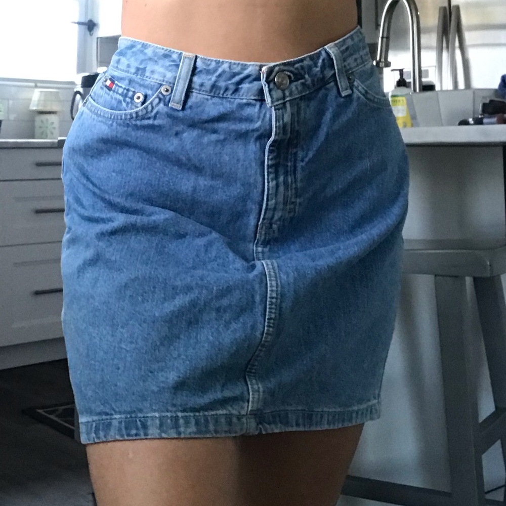 tommy hilfiger vintage jean skirt